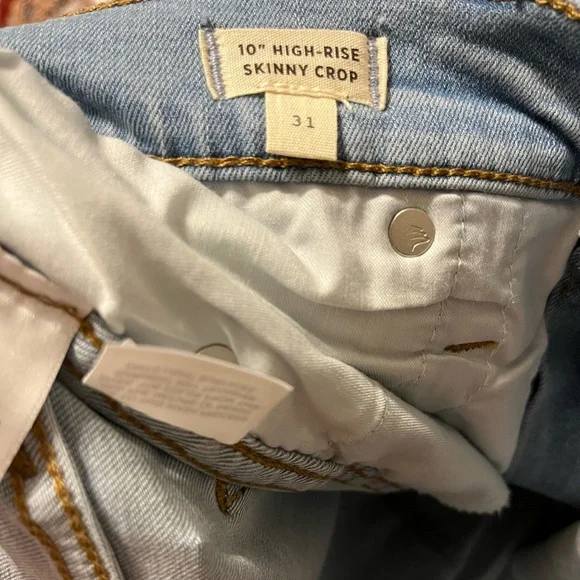 Madewell 10” High Rise Skinny Crop Raw Hem Size 31 - Picture 9 of 10